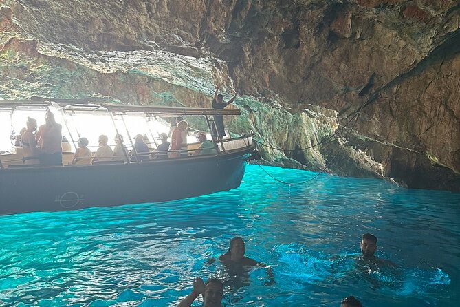2025 Private Boat To Blue Cave 3 hours ADVENTURE - Former submarine tunnels cut into the mountains