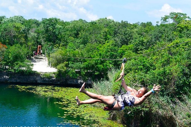 4 Private Cenotes, Zip-Lines, Canoes & Mayan Village with Delicious Lunch - Four cenotes, one compact Tankah adventure