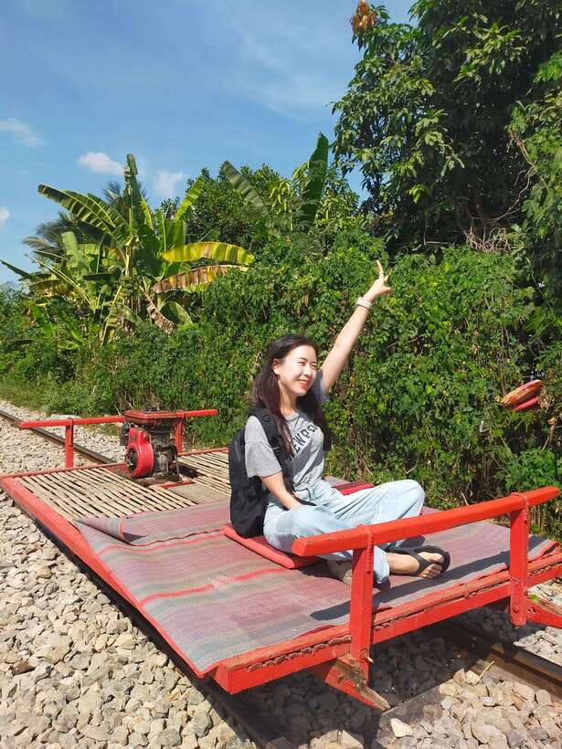 A Day TukTuk Bambootrain, Banan, Killing & Bat Caves, Sunset - Facing the Killing Cave at Phnom Sampov