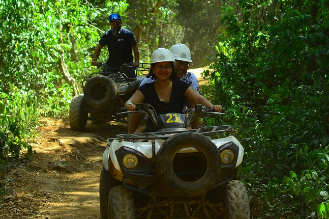 Action-packed Cancun ATV tour, Ziplines, Cenote, Lunch and More - Short Ziplines and Suspension Bridges