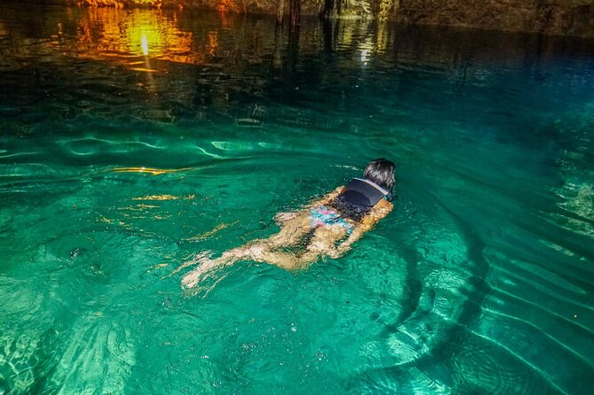 Adrenaline experience from Cancun Atvs Ziplines and a Mayan Cenote - Cooling off in a Maya cenote