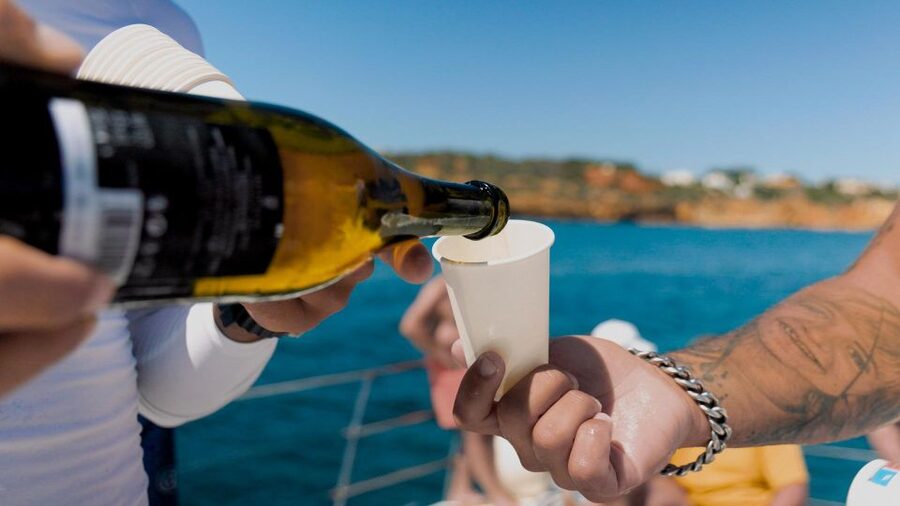 Albufeira: Caves and Coastline Catamaran Cruise to Benagil - Benagil from the sea