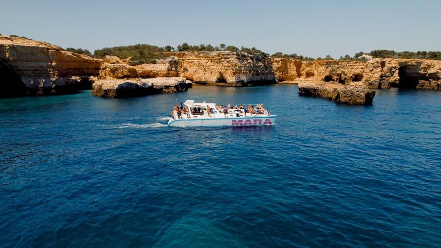 Albufeira: Caves and Coastline Catamaran Cruise to Benagil - The optional ocean swim