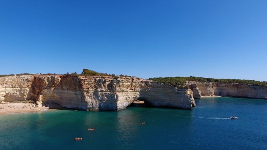 Albufeira: Coastline and Benagil Caves Tour by Catamaran - Music, drinks, and the practical comforts