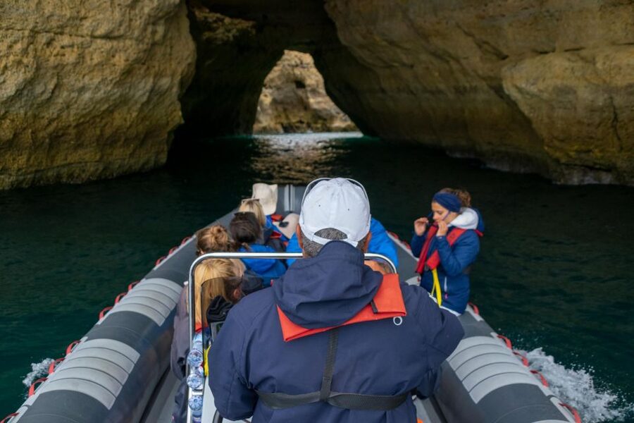 Albufeira: Dolphins & Benagil Caves RIB Tour - The Algarve coast from sea level
