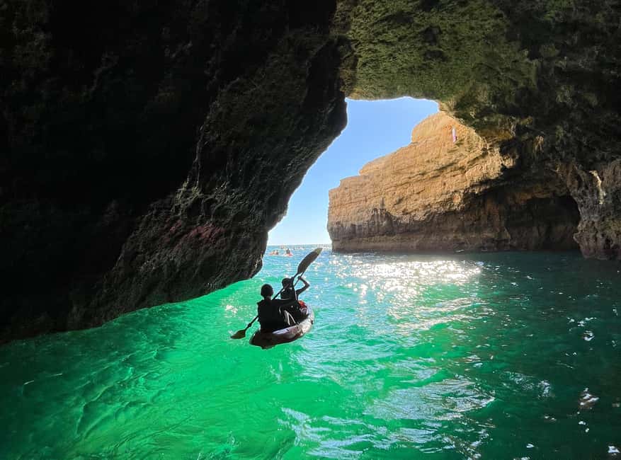 Albufeira: Hidden Beaches & Cliffs Guided Kayak Cave Tour - Starting at Praia do Castelo