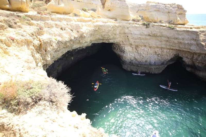 Albufeira: Hidden Beaches & Cliffs Guided Kayak Cave Tour - Passing Praia dos Arrifes