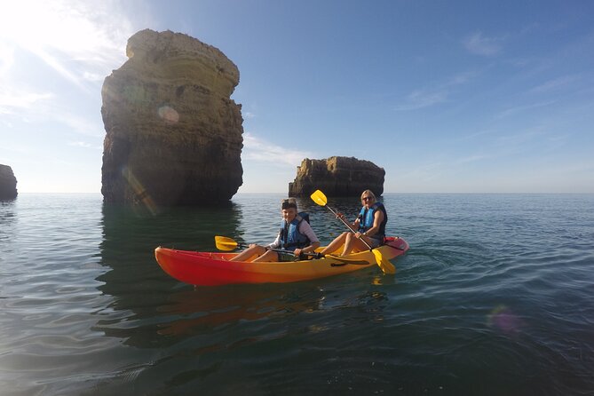 Albufeira Kayak Cave Tour – Hidden Beaches & Cliffs - Praia da Coelhinha and the first paddle