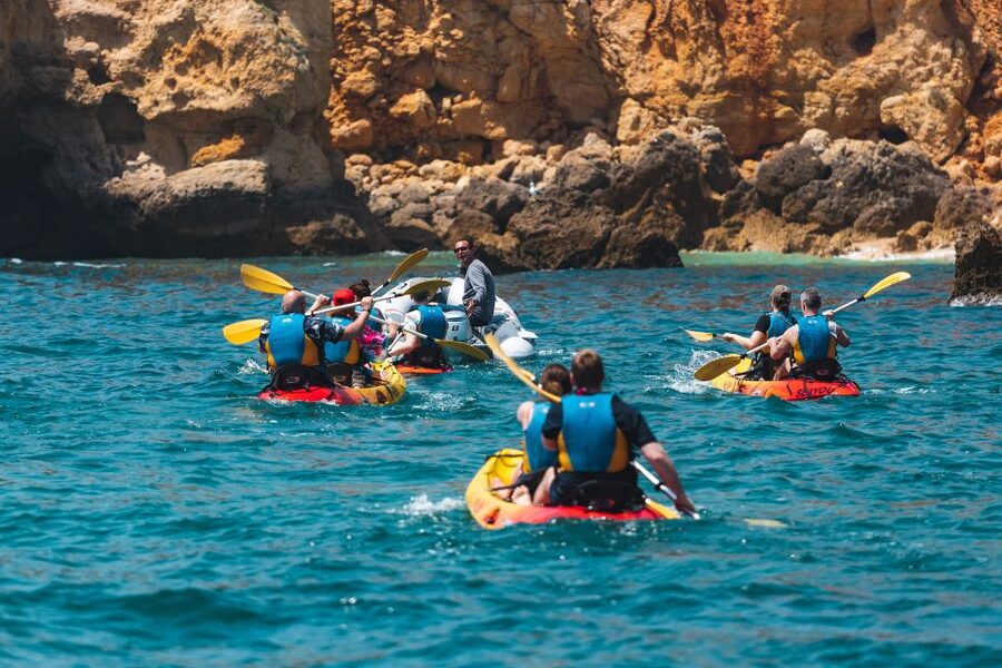 Albufeira Marina: Benagil Cave to Marinha Beach Kayak Tour - The guide team and the feel of the outing