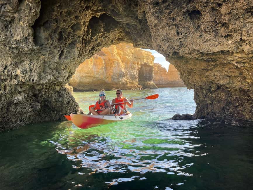 Albufeira: Secret Caves & Beaches Kayak Tour with Swim Stop - The 20-minute swim break at Praia das Salamitras