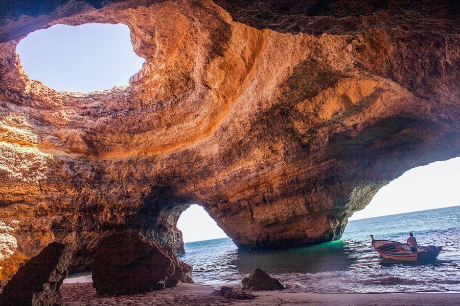 Algarve: Benagil Cave Boat Tour and Algarseco Coastal Walk - Marinha Beach and the cliffs between the caves