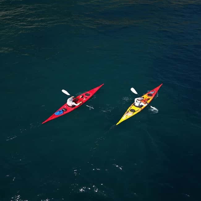 Amalfi Coast: Kayak, Snorkeling, Pandora Cave & Hidden Beach - Paddling east from Maiori