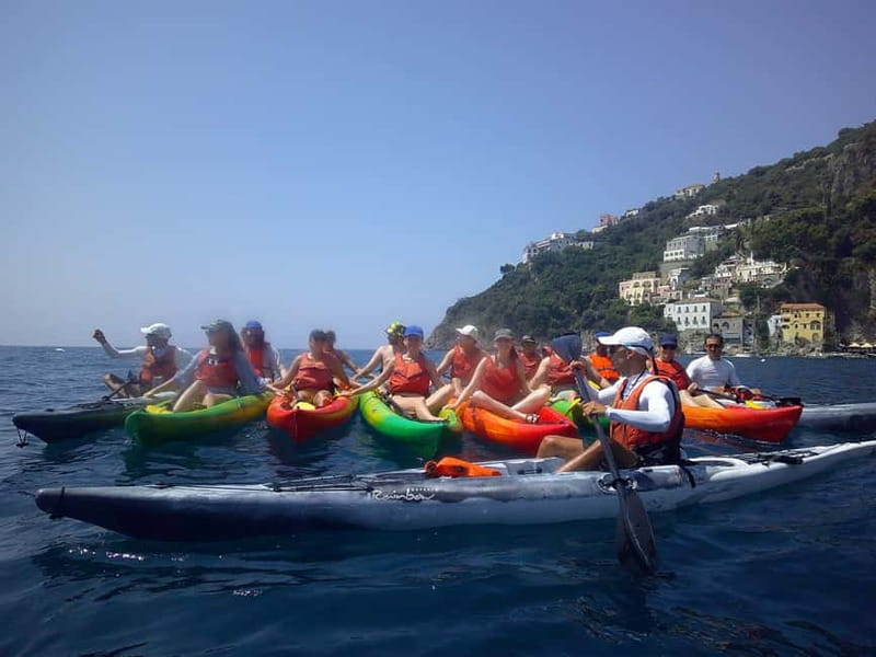 Amalfi Coast: Kayak, Snorkeling, Pandora Cave & Hidden Beach - Acquachiara and the clear-water beach stop