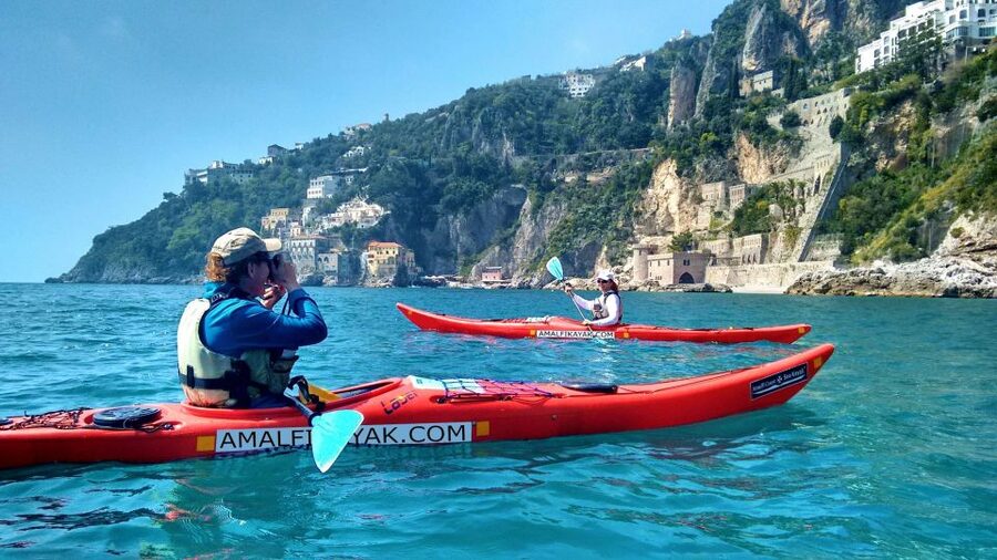 Amalfi Coast: Kayak Tour with Snorkeling and Grottoes Visit - Entering Runghetiello Grotto