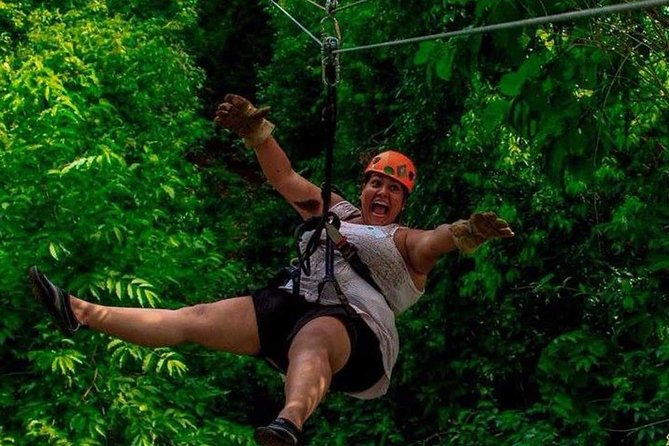 ATV Adventure Combo with Snorkeling, Ziplines, Cenote, and Lunch - Three levels of ziplines above the park