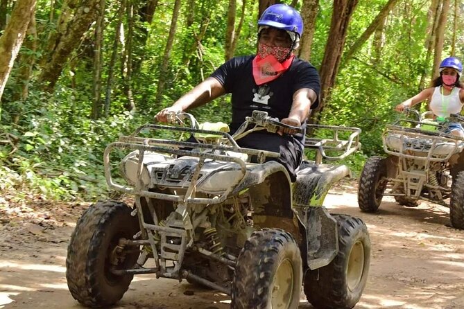 ATV Cenote and Zipline Sacred Jungle Expedition - The zipline circuit above the trees
