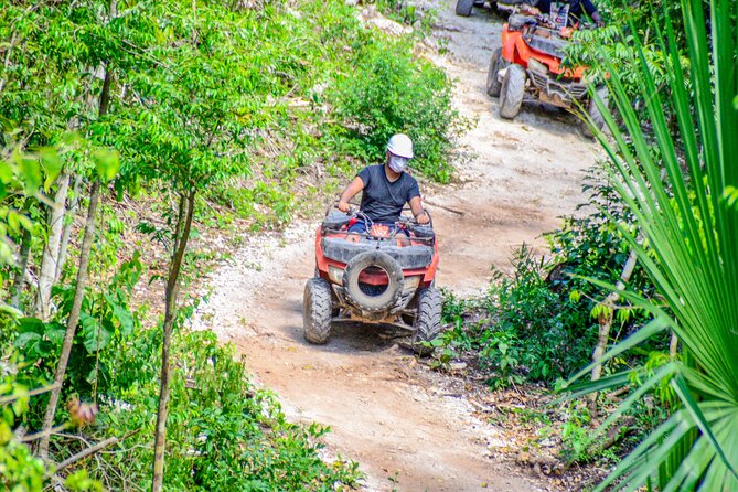 ATV Tour, Ziplines and Cenote with Lunch and Transportation - ATV trails: the first burst of action