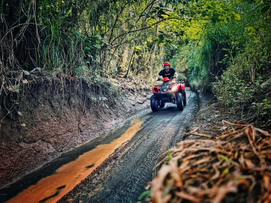 Bali: Ubud Gorilla Cave Track ATV & Waterfall Tour with Meal - Shower, change, then lunch