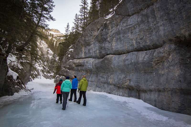 Banff: Grotto Canyon Icewalk - Icefalls at the end of the canyon