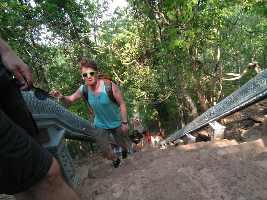 Battambang family tuktuk tour BambooTrain/Wat Banan/Bat cave - The Bamboo Train, simple and surprisingly fun
