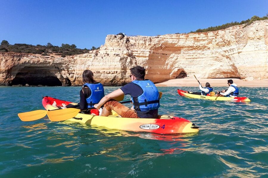 Benagil: Benagil Caves and Secret Spots Guided Kayaking Tour - Starting at Benagil Beach