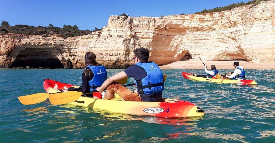 Benagil: Benagil Caves and Secret Spots Guided Kayaking Tour - Smaller caves and secret coastal spots