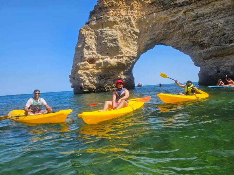 Benagil Cave: Guided Kayak Tour with Caves and Cliffs - Smaller caves and secluded beaches