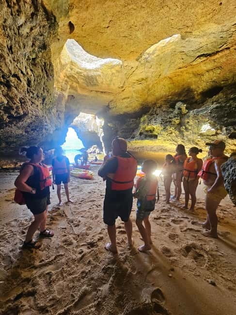 Benagil Cave: Guided Kayak Tour with Caves and Cliffs - Guides, equipment, and group feel
