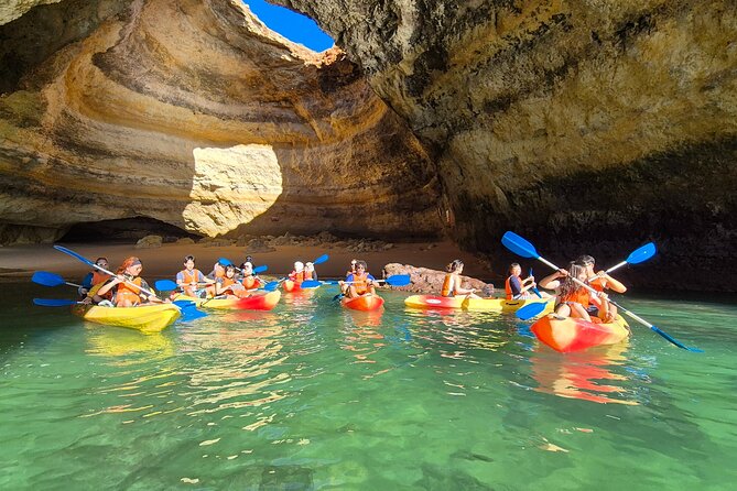 Benagil: Caves, Beaches, and Secret Spots Guided Kayak Tour - Meeting at O Litoral and getting ready