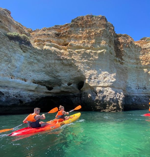 Benagil: Caves, Coves & Secret Beaches Guided Kayaking Tour - Paddling the first stretch of coastline
