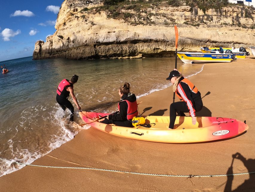 Benagil Caves: small group Kayaking Tour with a Local Guide - Paddling from Benagil Beach into the famous cave