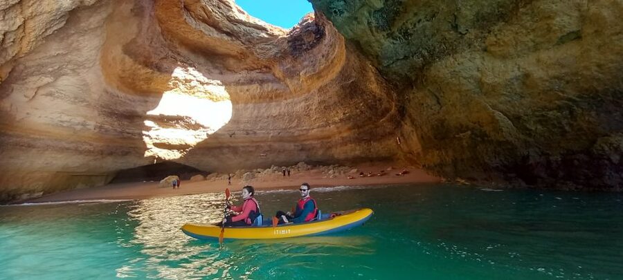 Benagil Caves: small group Kayaking Tour with a Local Guide - What the two-hour schedule feels like