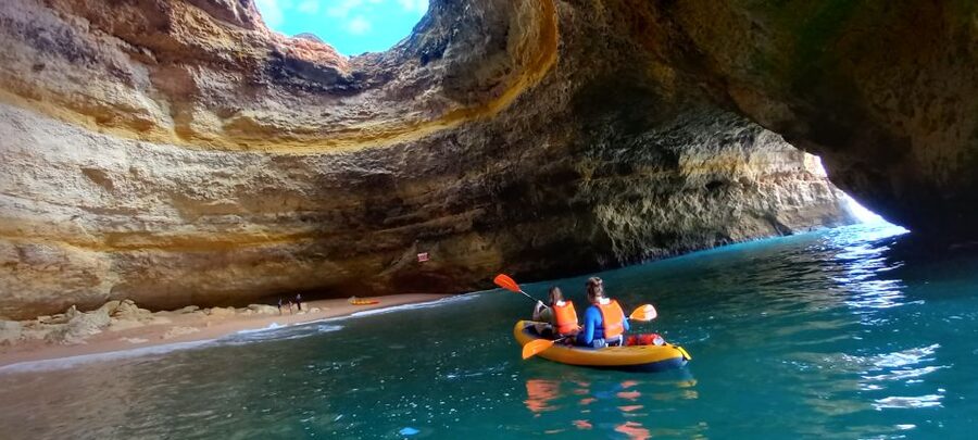 Benagil Caves: small group Kayaking Tour with a Local Guide - Inside Algar de Benagil, the Algarve’s famous sea cave