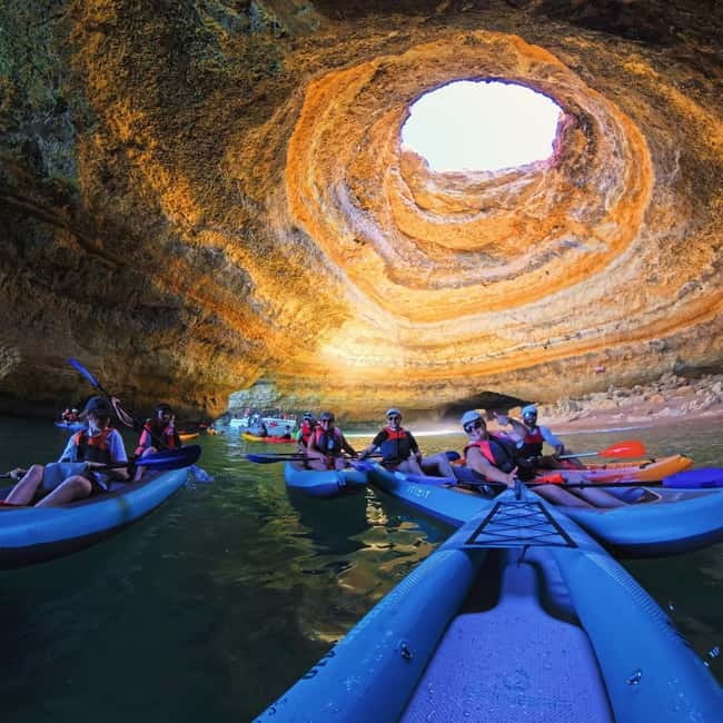 Benagil: Guided Kayak Tour inside caves and Praia da Marinha - Key points to know before you book