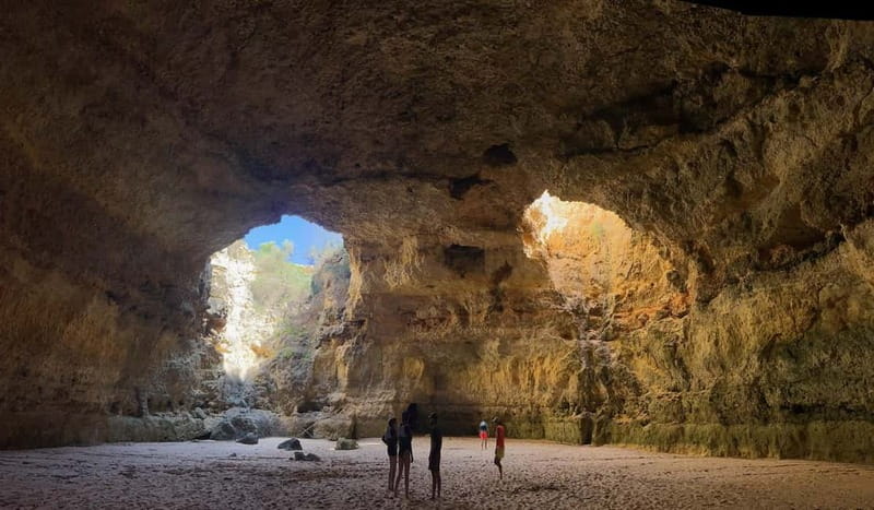Benagil Kayak Tour: Explore Secret Caves with Licensed Guide - Marinha Beach after about 30 minutes