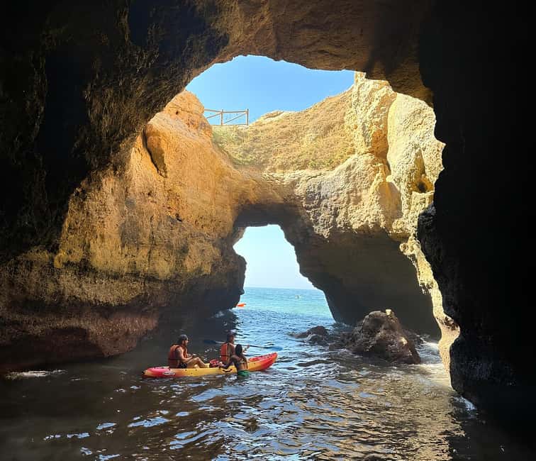Benagil: Kayak Tour to Benagil Caves – Small Group - The first paddle along the Algarve cliffs