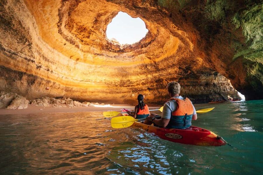 Benagil: Kayaking Tour to the Benagil Cave (Free Shower) - Inside Benagil Cave, the famous stop