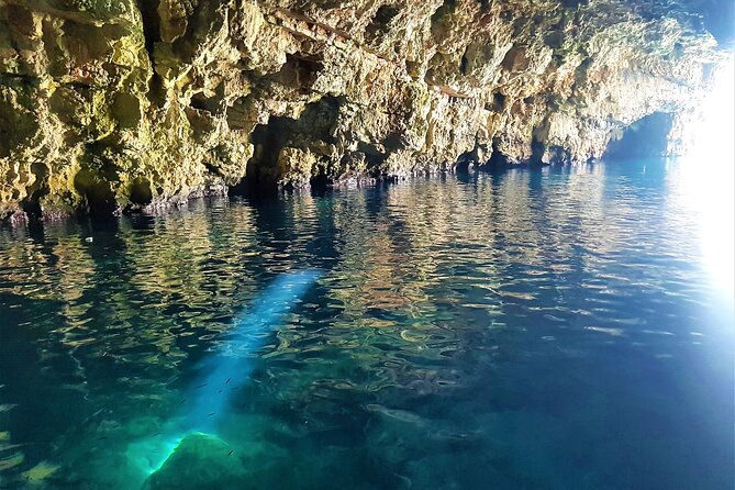 Blue cave group tour with swimming and snorkelling from Hvar - Green Cave and the sunbeam