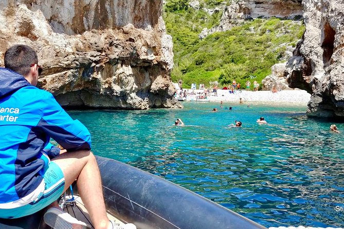 Blue cave, Mamma Mia and Hvar, 5 islands speedboat tour - Stiniva Cove means a short swim from the boat