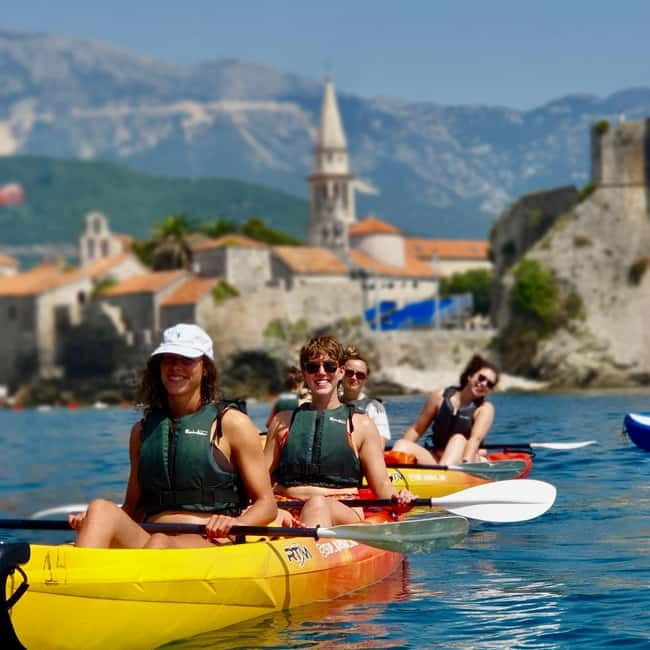Budva: 3-Hour Paddle Board or Kayak Tour to Coastal Caves - Paddling past Budva Old Town