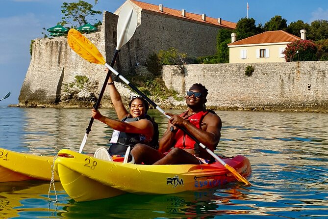 Budva Bay: Kayak & SUP Tour to Coastal Caves - Paddling beside Budva Old Town