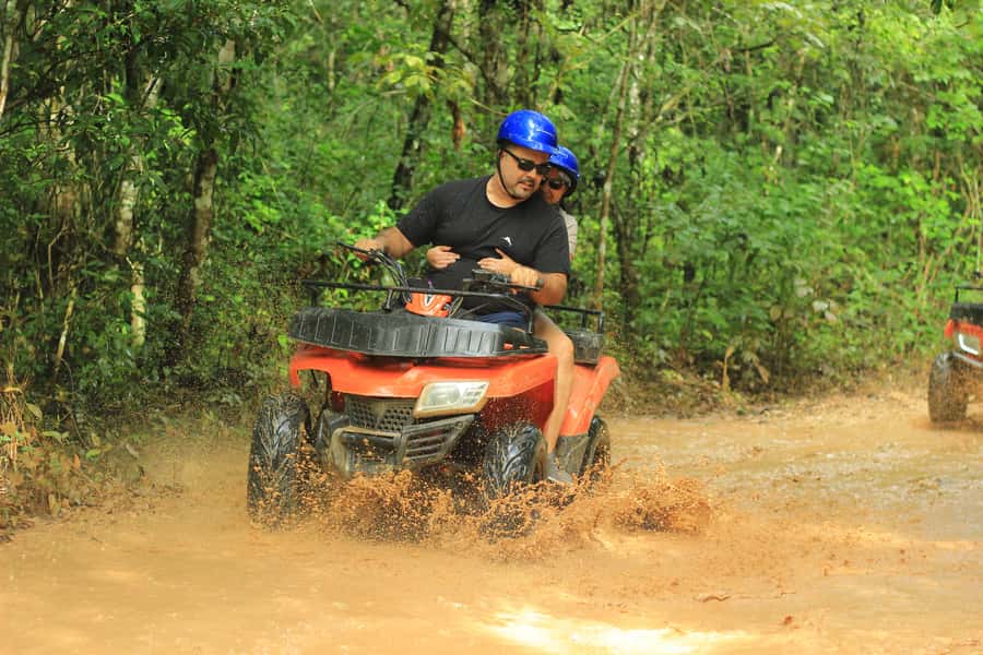 Cancún: ATV, Zipline, and Cenote Adventure with Lunch - The zipline circuit above the trees