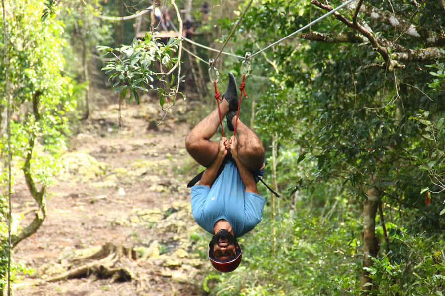 Cancún: ATV, Zipline, and Cenote Adventure with Lunch - Cooling off in the artificial cenote