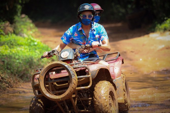 Cancun Best ATV Tour, Ziplines and Cenote Swim with Lunch - Swimming in a natural cenote