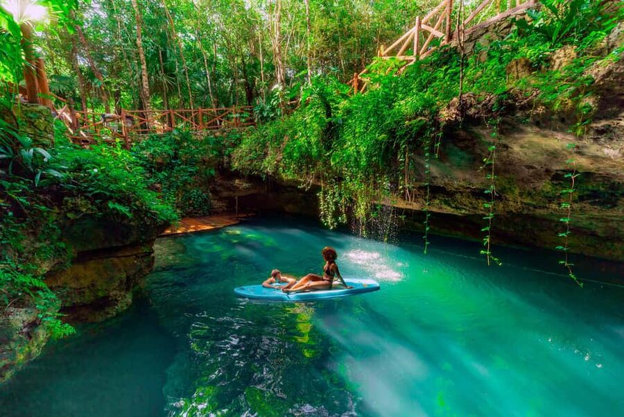 Cancún: Cenotes Adventure with Tequila Tasting & Mayan Snack - Three cenotes, one half-day adventure