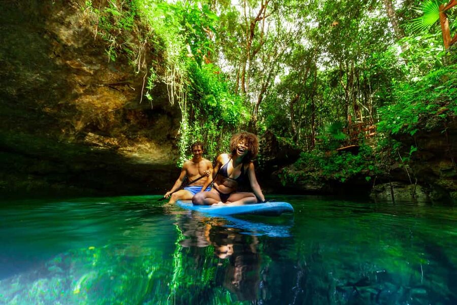 Cancún: Cenotes Adventure with Tequila Tasting & Mayan Snack - Swimming at the Ruta de los Cenotes