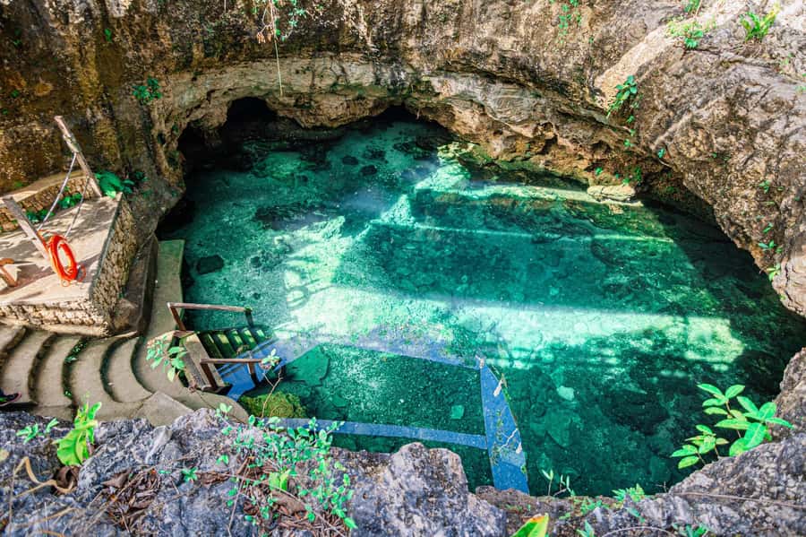 Cancun: Cenotes El Retoño entrance with transportation, lunch, and guided tour. - Lunch with a main dish and drink included