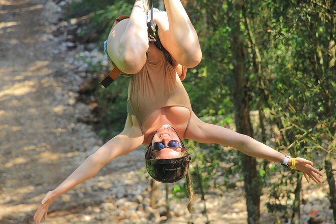 Cancun Mayan Pass: ATV, Cenote, Zipline, Transportation & Horses - Four ziplines and hanging bridges in one circuit