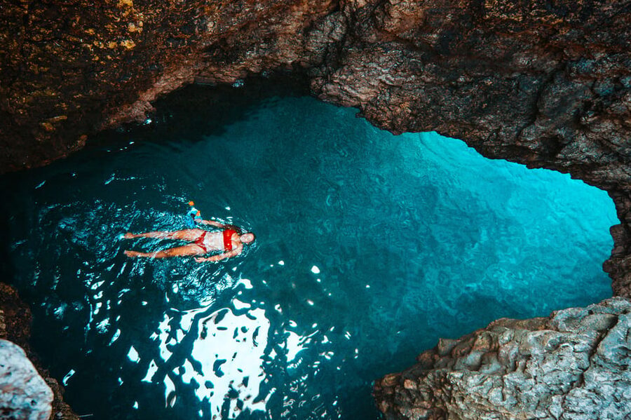 Cape Kamenjak: Kayak Tour with Cave Experience - Entering Velika Kolombarica by kayak