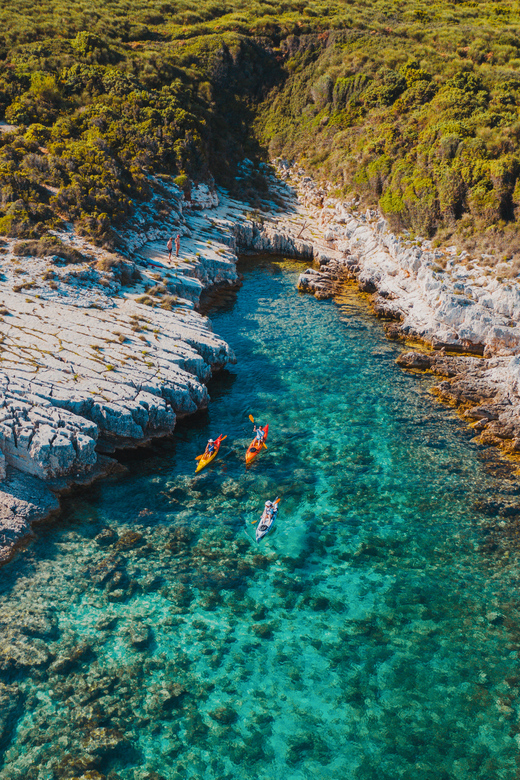 Cape Kamenjak: Kayak Tour with Cave Experience - Snorkeling, fish, and time in the water